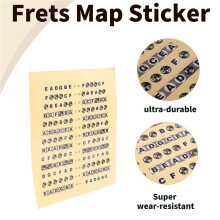Guitar Fretboard Note Decals Fingerboard Frets Map Sticker for Beginner Learner Practice Fit 6 Strings Acoustic Electric Guitar(Guitar-Black)