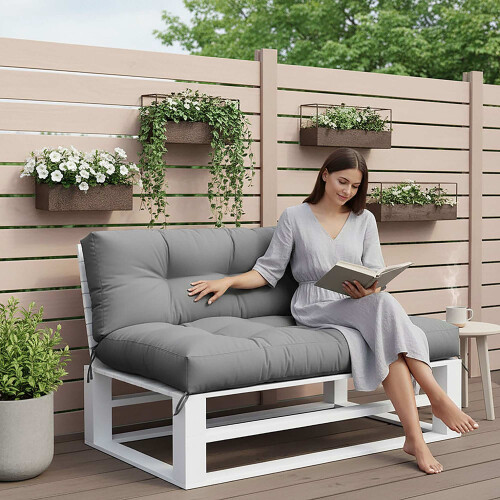 Ensemble de coussins pour palettes - Assise et dossier, usage extérieur