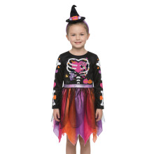 (4-6 Years) Care Bears 2 Piece Costume (Girls Black)