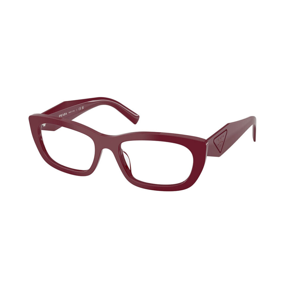 Prada Transparent Woman Pr D09v 23L1o1 Optical Frames Acetate Red Geometric Normal - Image 3