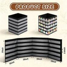 Portable Sticker Display Stand for 4 Inch Stickers, 5 Tier 4 Sided Rack Small Business Display 13 X 17 in