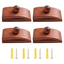 4pcs Wall-Mounted Comforter Hanger - Elegant Wooden Clips for Displaying Tapestries and Tablecloths