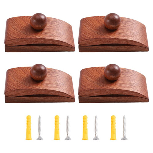 4pcs Wall-Mounted Comforter Hanger - Elegant Wooden Clips for Displaying Tapestries and Tablecloths