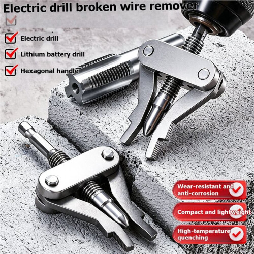 Universal Broken Pipe Screw Extractor Tool for 1/2 3/4 1 Inch Water Pipe Damaged Thread Tap Bolt Remover Tools