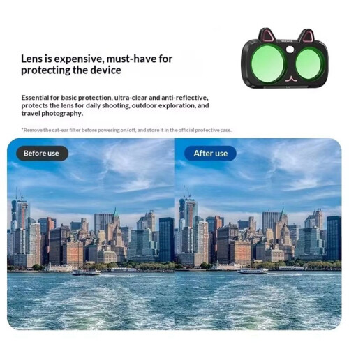 For   Ultra Magnetic Cat Ear Lens UV Filter Light Black Mist Cinematic Vlog Camera Filter 2