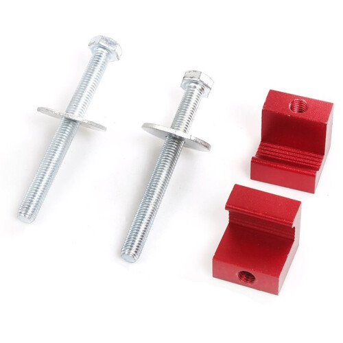 1set Pickup Truck Toolbox Mounting Clamp (J-Hook Style),Pick- Toolbox Mounting Clamp Red 2