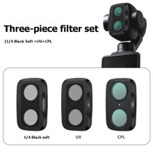 Camera Filter for Pocket 4Pro UV Protection Lens CPL Polarizing Lens 1/4 Black Soft Filter,Filter Set