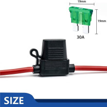6-Pack 12 AWG Inline Zekeringhouders, Robuuste 12 Gauge Steekzekeringhouders 30A met Waterdichte Afdekking