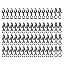 60 Pack Awning Lights Rv Curtain Clips 360 Curtain Hooks, Stainless Steel with Hangers for Christmas String