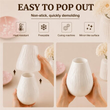 3D Silicone Mold for Candle Making and Resin Casting, Flexible Plaster Clay Mold for Soap, Concrete Flower Pot
