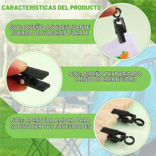 Pacote com 60 Presilhas para Cortina de Luzes de Toldo para Trailers, Ganchos de Cortina 360, Anel de Aço Inoxidável com Ganchos para Cortina de