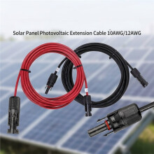 Kit de Câble D'Extension Solaire 2,5 mm² 5 M - Connecteurs Mâle/Femelle Étanches pour Camping-Cars, Bateaux et Panneaux Solaires Domestiques