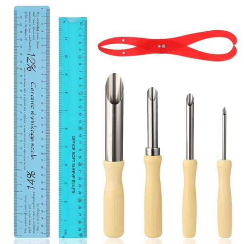 7Pcs Pottery Measuring Tools Set Clay Carving Tools 1