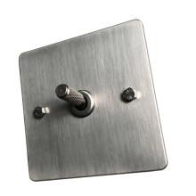 Industrial Style Stainless Steel Knurled Toggle Wall  1/2 Gang 86 Type Mount Retro Light  A