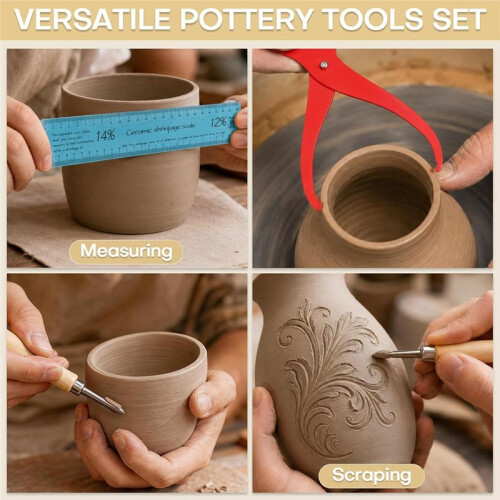 7Pcs Pottery Measuring Tools Set Clay Carving Tools 2