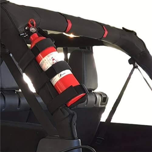 2pcs Roll Bar Fire Extinguisher Holder - Adjustable Mount Strap Car Accessories Fixed Belt