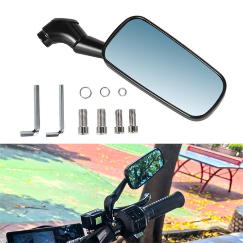 Motorcycle Side Mirror, Universal Handlebar Mount Rearview Mirrors with Mounting Hardware for Street Bikes 1