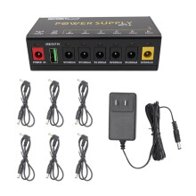MOSKYAUDIO MPT-6 Guitar Pedal Power Supply MPT-6 Power Supply 6 Outputs/ 5V USB Output for Guitar Effect Pedals US PLUG