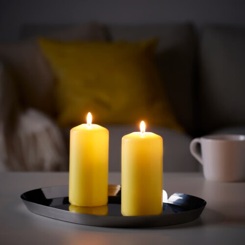 IKEA DAGLIGEN Unscented Pillar Candle 40Hr 1