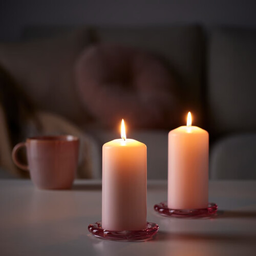 IKEA DAGLIGEN Unscented Pillar Candle 40Hr 2