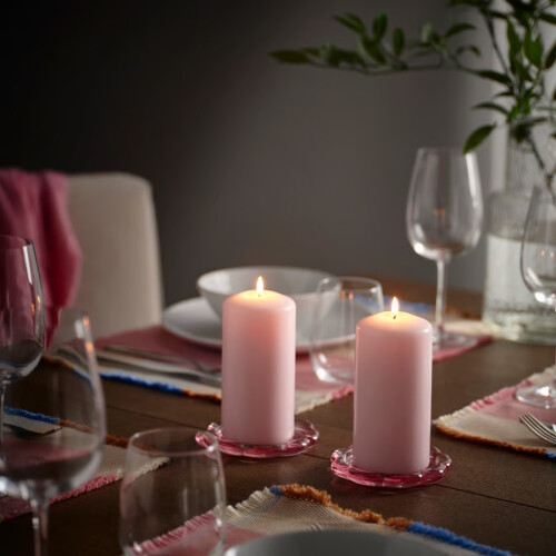 IKEA DAGLIGEN Unscented Pillar Candle 40Hr 1