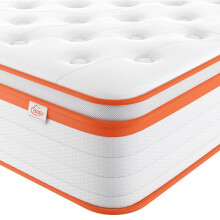 TeQsli 4FT Small Double Mattress 12 Inch Memory Foam Pocket Spring Hybrid