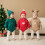 (Red ,90cm)Pezzo unico manica lunga bambino con materiale spesso e cappuccio Natale per 2