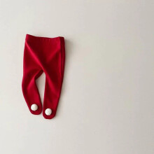 (Red Fleece Pants,80cm)Bebé pequeño manga larga de una sola pieza con material grueso y capucha Navidad para