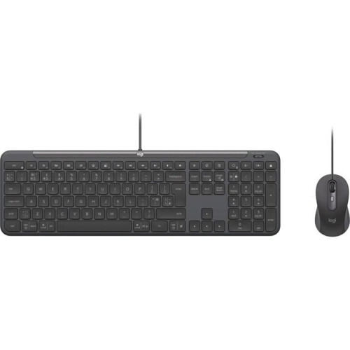 Logitech Conjunto de Teclado e Mouse - LOGITECH - Signature Slim MK620 - USB - Membranas - Cinza