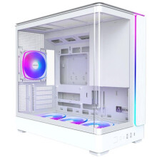 Middelgrote witte computerbehuizing - MONTECH - King 15 Pro - Staal en gehard glas - Compatibel met mATX en mini-ITX