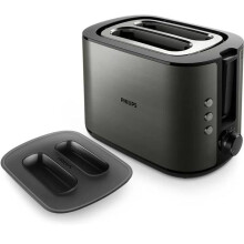 Grille-pain en acier inoxydable - PHILIPS - HD2651/80 - 950 W - 2 tranches - Commande mécanique