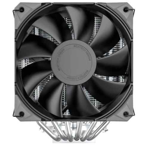 Zwarte processor koellichaam - MONTECH - NX600 - Ventilator 120 mm - 800–2000 t/min - 34,17 dB 1