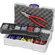 Knipex 97 90 06 Crimpzange für Kabelschuhe 0,25 bis 16 mm² mit Zubehör in einem Koffer