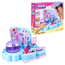 Smoby - Glam Nail Salon - Kinder-Manikürestudio - Nageltrockner - 3 Nagellacke - Feile - Aufkleber und Zubehör - Ab 6 Jahren