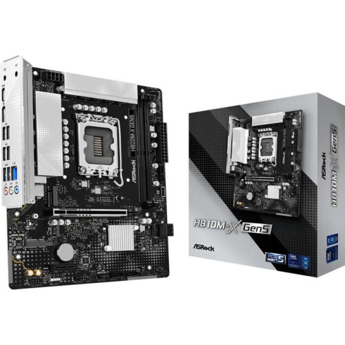 Asrock Placa base ASRock H810M-X Gen5 DDR5 (Intel LGA 1851) Micro ATX