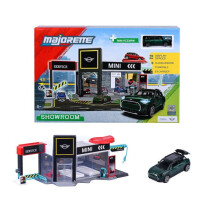 Diorama Mini - Majorette - Sammlerständer unter BMW-Lizenz - Showroom - Reparaturzone - Auto enthalten - Maßstab 1/64