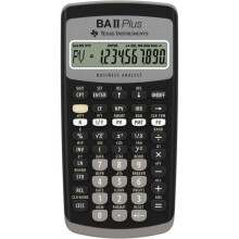 Calculatrice financière - BA II Plus - Noir - Affichage 10 chiffres - Pile - Fonction IRR/NPV