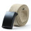 (Light Gray)Unisex Canvas Belt With Automatic Closure And Solid Color Design For Daily Wear 9