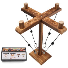 Hooks Ring Toss Game for Kids Adults, Joycabin Four Person Toss Hook Ring Toss Interactive Battle Game
