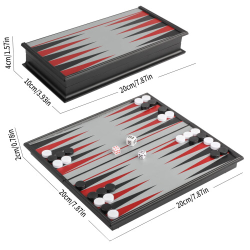 Andux Foldable Magnetic Backgammon Portable Board Game Set CXSLQ-01 (S) 1