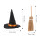 PRETYZOOM Mini Witch Hat and Broom Set Halloween Decorations 5
