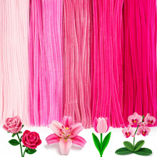 Caydo 500 Pieces Pink Pipe Cleaners, Chenille Stems, Pipe Cleaner Crafts for DIY Art and Craft Projects Creative Gift Party Valentine's Day