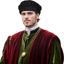 Medieval Tudor Flat for Men Women, Festival Beret Caps Renaissance Hat Cosplay Costume Accessories