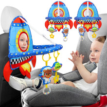 Dr.Rapeti Double-sided Car Seat Toy, Rear Facing Car Seat Toy, Space Ship