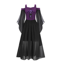 Xumplo Girls Halloween Costume Kids Medieval Gothic Dresses Teens Halloween Party Witch Cosplay Dress 11-12 Years