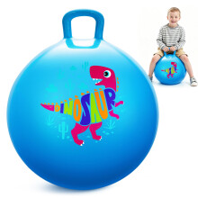 INPODAK 18inch Space Hoppers for Kids Age 3-8 Blue Dinosaur Hopper Ball