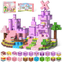 Magnetic Blocks, Magnetic Building Blocks 100pcs, STEM Sensory Toys with Princess Castle Build-Creative Magnet Tiles for Toddlers Ages 3+