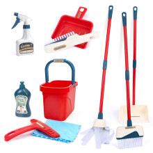 Kids Cleaning Set for Toddlers Pretend Play Broom Set, 10pcs Mop and Cleaning Toys Set Pretend Playset Detachable Broom Mop Dustpan