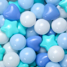 GOGOSO Ball Pit Balls 100 200 500 Pcs,Plastics Balls for Baby Toddlers Kids, Stars Hearts Shape for Pool,Play Tent,Party