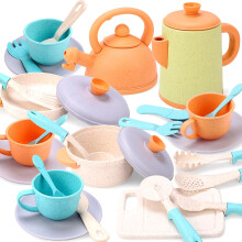Pretend Play Kitchen Set for Kids, Play Kitchen Accessories Role Play Toys with Cookwares, Cooking Utensils, Afternoon Tea Toy Playsets